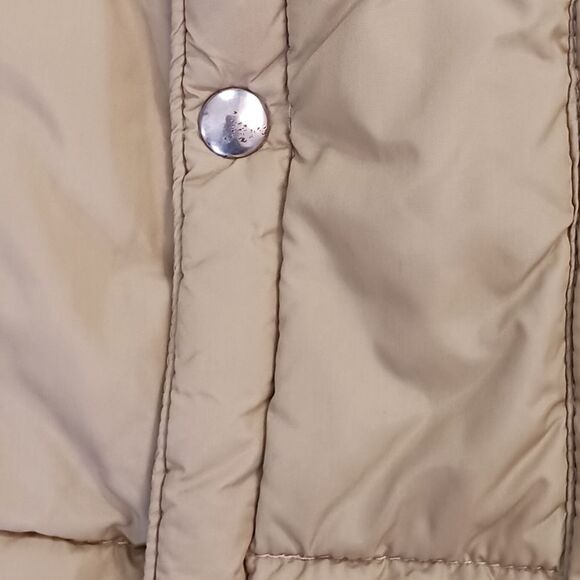 Vintage SEARS Puffer Vest Snap Closure Western Utility Pockets Tan Size 2XL Tall - Picture 10 of 13